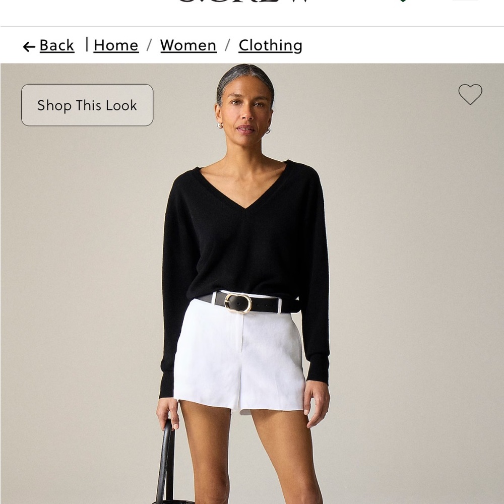 J. Crew White  Linen Shorts NWT